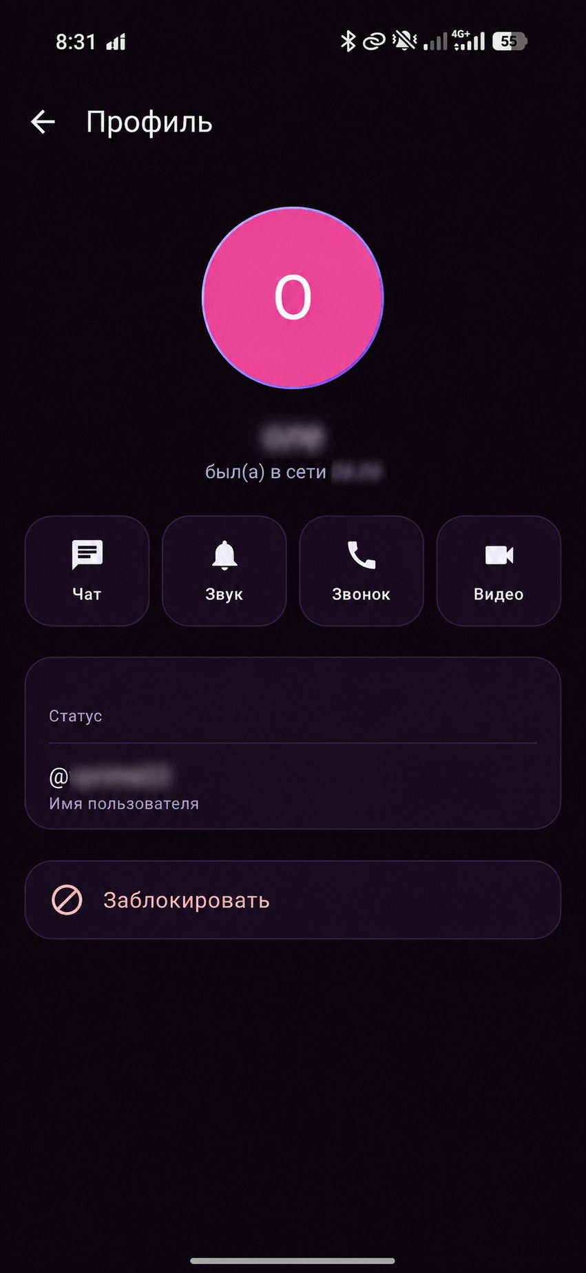 Профиль собеседника в VPrime